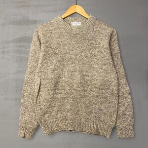 Vintage Anderson-Little Sweater Tan Marled Virgin Wool Blend Crewneck Medium